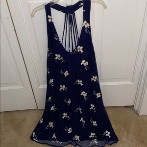 American Eagle navy floral dress